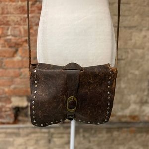 Patricia Nash Mantova Distressed Leather Crossbody Messenger Bag